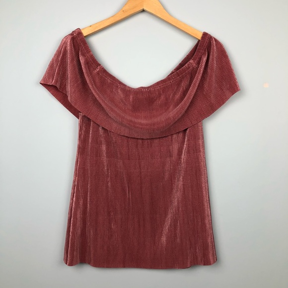 a.n.a Tops - 🌻 NEW Off The Shoulder Top Ribbed Millennial Pink